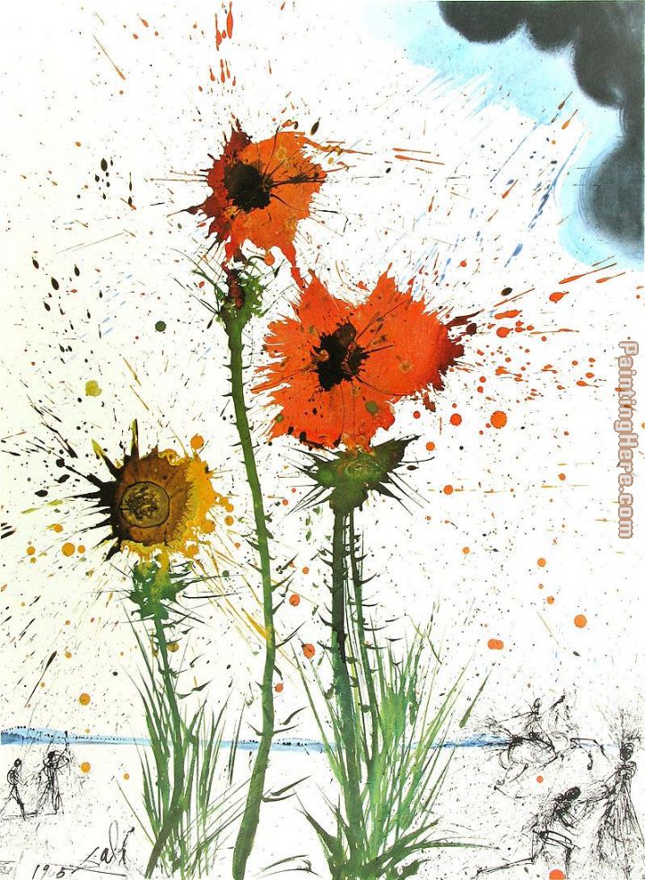 Spring Explosive painting - Salvador Dali Spring Explosive art painting